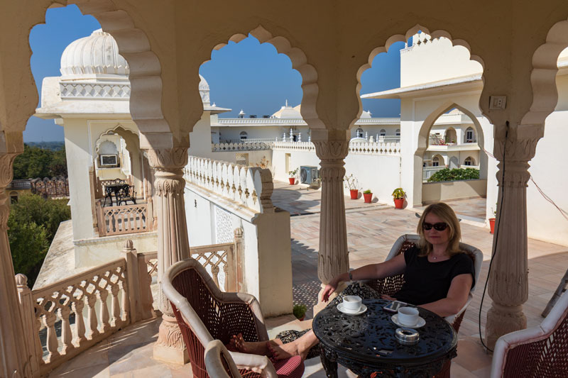 Sarah at Hotel in India