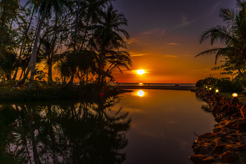 Climate od Asia Sunset Beach