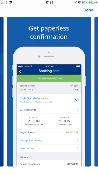booking.com app